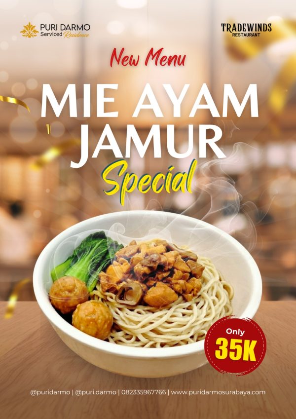 Mie Ayam Jamur Telah Hadir, Sajian Baru yang Menggoda Selera